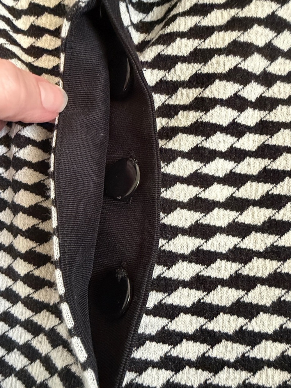 ARMANI COLLEZIONI Vintage Black & White Classic Wool Blend Blazer Size 4 - Picture 7 of 9